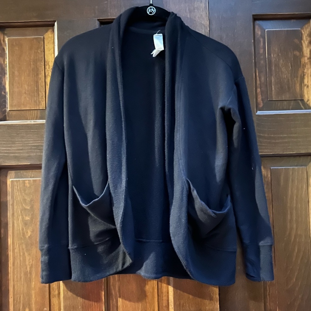 Athleta gently used black cardigan 10/12